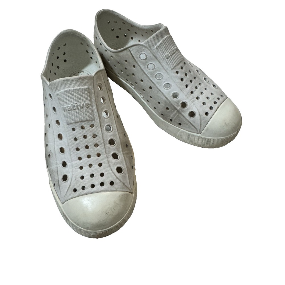 Native Jefferson Shell White Slip On Shoes Kids Size 13c Play